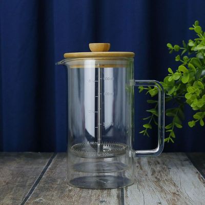 2024 hot selling new design with OEM french press coffee maker double wall glass coffee press