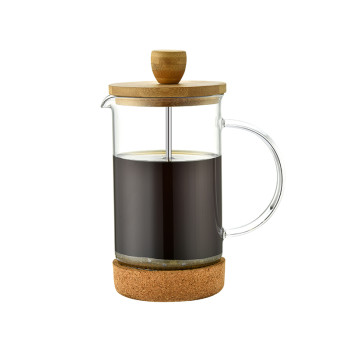 2014 New type OEM logo by free for Bamboo French Press Coffee with Cork Base french press plunger