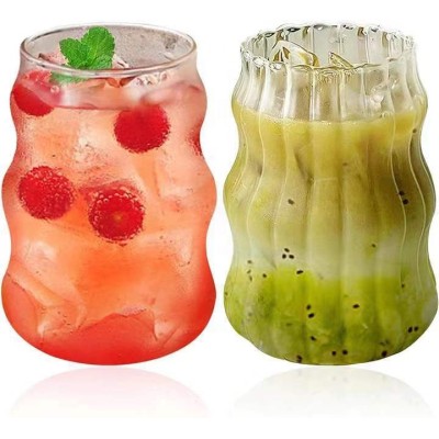 Wholesale Glass Cup Tumbler Straw High Borosilicate Glass Tumblers with Bamboo Lid juice glasses