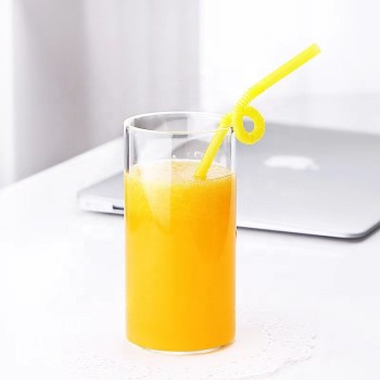Wholesale Custom Single Glass Mugs for Juice High Borosilicate Glass Cups Custom juice glass Logo