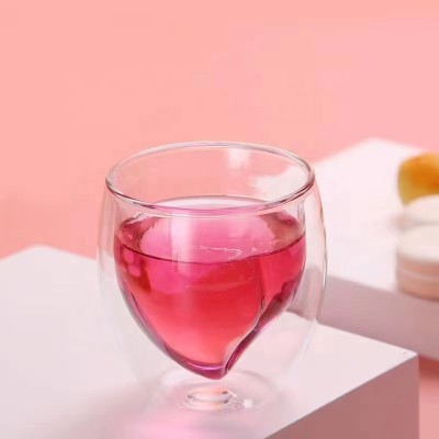 Custom 3D Fruit Shaped Double Wall Glass Cup for Household High Borosilicate Glass Cup juice glass