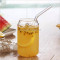 Distributor oem juice Glass Can transparent glass can cups glass beer cup with straw and bamboo lid