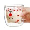 Hot Sale Customizable Logo Cute Animal Pattern High Borosilicate Single Wall Glass Cup glass of milk