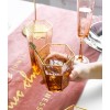 2024 Popular Colored Hammered Glassware Gold Different Shapes Goblet Glasses Party red wine glass