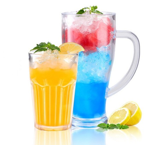 2023 New  Custom Cocktail Juice Glass Unbreakable Ice Cream Cup Transparent Acrylic juice glasses