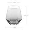 Diamond Glass Cups With Gold Rim Juice Water Whiskey Glass Custom Color Luster Amber Whisky Glass