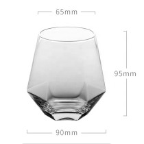 Diamond Glass Cups With Gold Rim Juice Water Whiskey Glass Custom Color Luster Amber Whisky Glass
