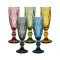 2024 planner solid color embossed vintage champagne flute glass cocktail coupe colorful diamond