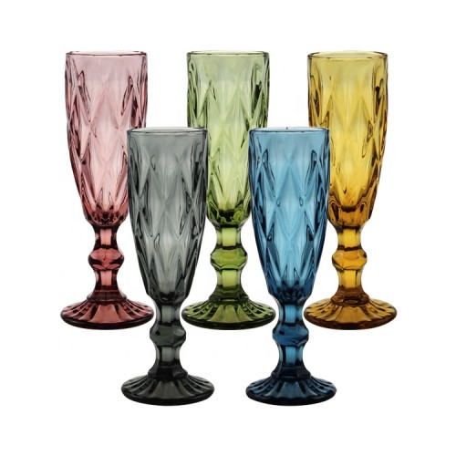 2024 planner solid color embossed vintage champagne flute glass cocktail coupe colorful diamond