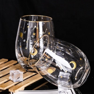 2024 New Style Star Sky Home Stemless Juice Glasses Cold Drinking Glass Cups Custom Logo Printing