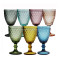 2024 Vintage-Inspired Pattern 250Ml Amber Solid Color Embossed Engraved Vintage Cocktail Glasses