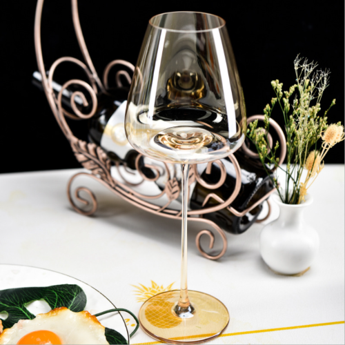 Top seller Long Stem Transparent Luxury goblet red wine glass cheap amber goblets glass