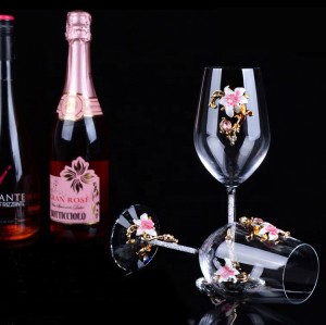2024 Hot Sale Vintage Luxury Crystal Enamel Style Red Wine Glass Wine Stopper with Decanter