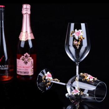 2024 Hot Sale Vintage Luxury Crystal Enamel Style Red Wine Glass Wine Stopper with Decanter