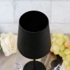 Wholesale Custom Elegant Long Stem Wine Glass Goblets Full Color Accent Blind Black red wine glass
