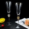 Hot Sale Wedding Party  Handmade Jewel Champagne Glasses Luxury Champagne FlutescCocktail Glasses