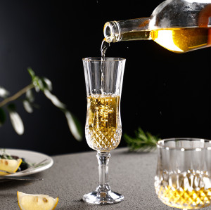 Ins Style Custom drinking water glasses unique italian diamond shape Champagne Cocktail Glasses
