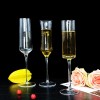 Popular Hot Sale Handmade Clear Transparent Slanted Design Slim Celebrating Victory Cocktail Glasses