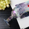 Deluxe Party Use Luster Coloured Pressed Glass Goblets Vintage Tumbler Wedding Cocktail Glasses