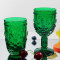Manufacturers Customized Christmas Goblet Glasses Juice Cup Green High-ball Cocktail Glasses