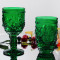 Manufacturers Customized Christmas Goblet Glasses Juice Cup Green High-ball Cocktail Glasses