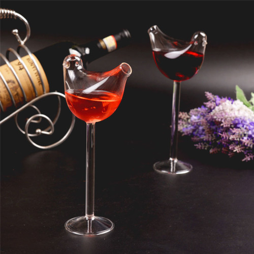 Hot sell cocktail glasses for bar bird hand made safe packing fancy glass for cocktails glass cup