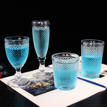 Hot sale Transparent color glass material glass champagne flute wine goblet Cocktail Glasses