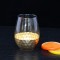 Top Seller Clear Stemless beer glasses Handmade Honeycomb Cutting Gold Foil Egg beer Cup Stemless