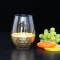 Top Seller Clear Stemless beer glasses Handmade Honeycomb Cutting Gold Foil Egg beer Cup Stemless