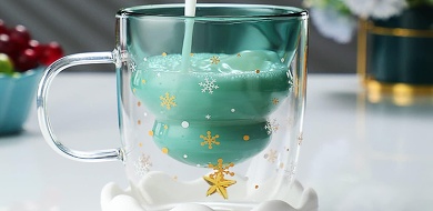 Glass cup holiday style