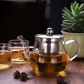 New Design High Borosilicate Heat Resistant Classical Glass Transparent Glass Tea Set With Handle