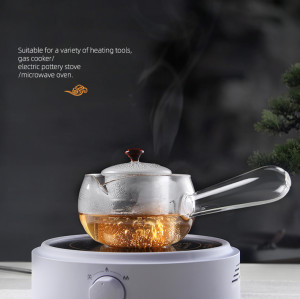 Hot selling Glass Tea Set with elegant transparent  and delightful for customzied LOGO for house