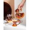 2024HOT SALE hand made mouth blown heat resistant borosilicate glass teapot Glass Tea Set with OEM