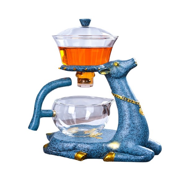 Wholesales self-watering chinese heat resistant glass teapot Glass Tea Set customized logo