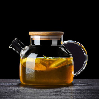 High Borosilicate Glass Bamboo Cover Pot Large-capacity Teapots Kettle Electric Glass Tea Set