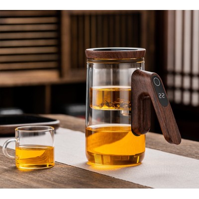 2024 New Magnetic intelligent timing teapot full Glass Tea Set inner tank automatic filter