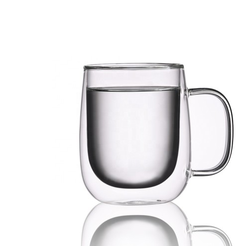 Factory wholesale CnGlass  glass coffee mug high quality handmade double wall glass coffee mugs
