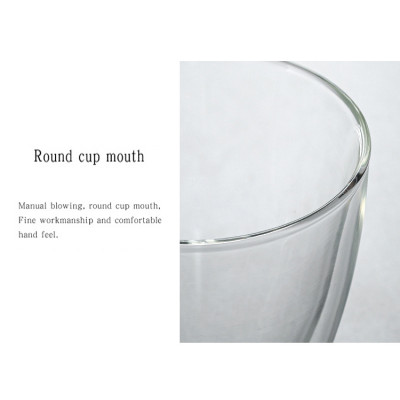 2024 hot selling 350ml 400ml Turkish coffee mug High borosilicate Double wall glass coffee mugs