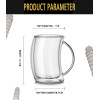 200ml double Wall glass cup borosilicate glass mug Creative Coffee Cup with glass coffee mugs