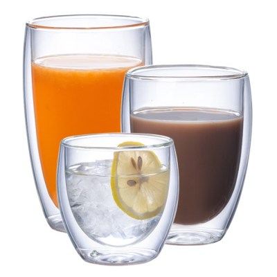 wholesale and factory direct selling glass coffee mugs double wall glass cup used for coffee