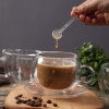 Wholesale 260ml Double coffee cups with handles transparent high borosilicate glass coffee mugs