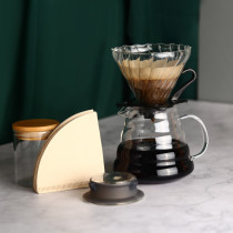 Manufactory OEM beginner coffee maker set coffee kit pot dripper paper filter glass coffee maker