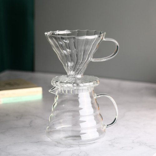 OEM factory for coffee set with hot design gift packing OEM hand drip glass coffee maker set of bar