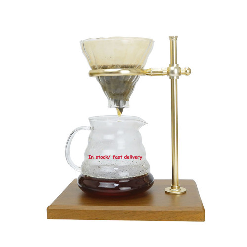 Manufactory OEM design of hand drip coffee In stock gift box pour over set and glass coffee maker