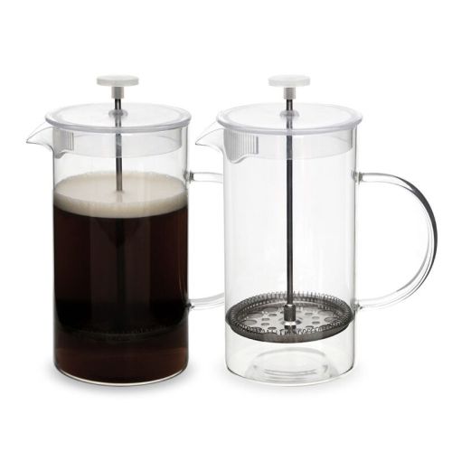 2024 New design cafetera prensa frances french press coffee maker clear acrylic lid coffee press