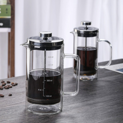 Manufactory french press coffee makers Hand Brewed 350/600ml  double wall coffee press with OEM