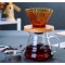 2024 new style OEM suppplier coffee tools colored glass reusable coffee filter glass coffee maker