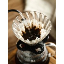New design popular heat resistant glass coffee filter with plastic holder glass coffee maker