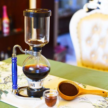 Manufactory popular design borosilicate glass syphon coffee maker bar and club glass coffee maker