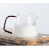 2024 new product glass coffee server with colored handle Coffee Pot Class with OEM coffee press